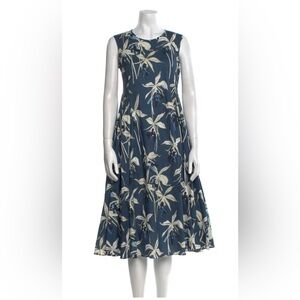 ‘S MaxMara Blue and Cream Floral Dress